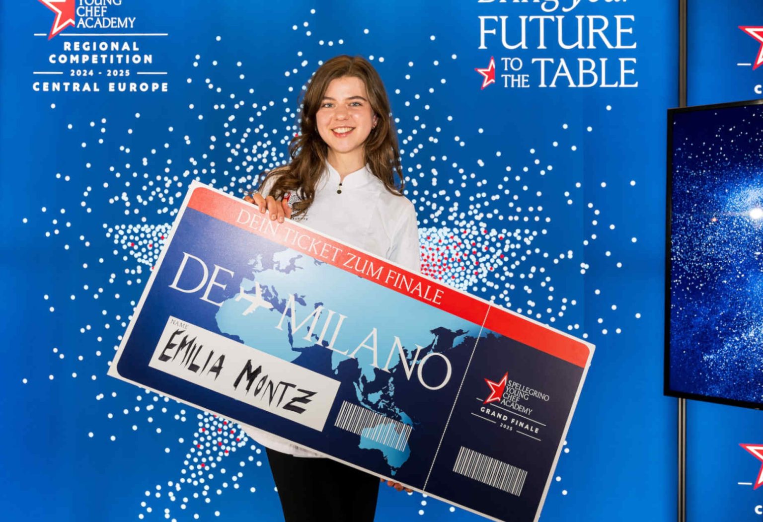 Julia Montz wins the preliminary round of the Award of the S.Pellegrino Young Chef Academy © S.Pellegrino