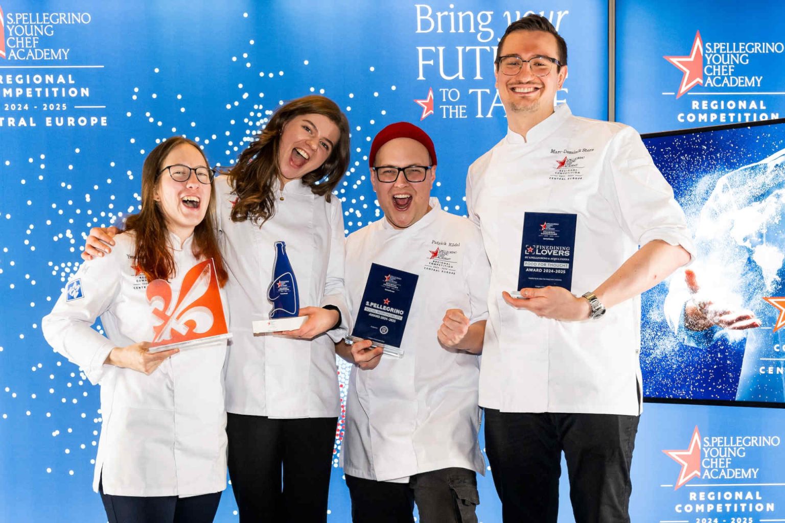 Winners (from left): Yvonne Rauscher, Emilia Montz, Patrick Ködel and Marc-Dominik Stein © S.Pellegrino