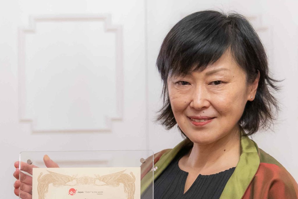 Ayumi Kondo was honored as the first “Japanese Cuisine Goodwill Ambassador” in Austria Photo provided