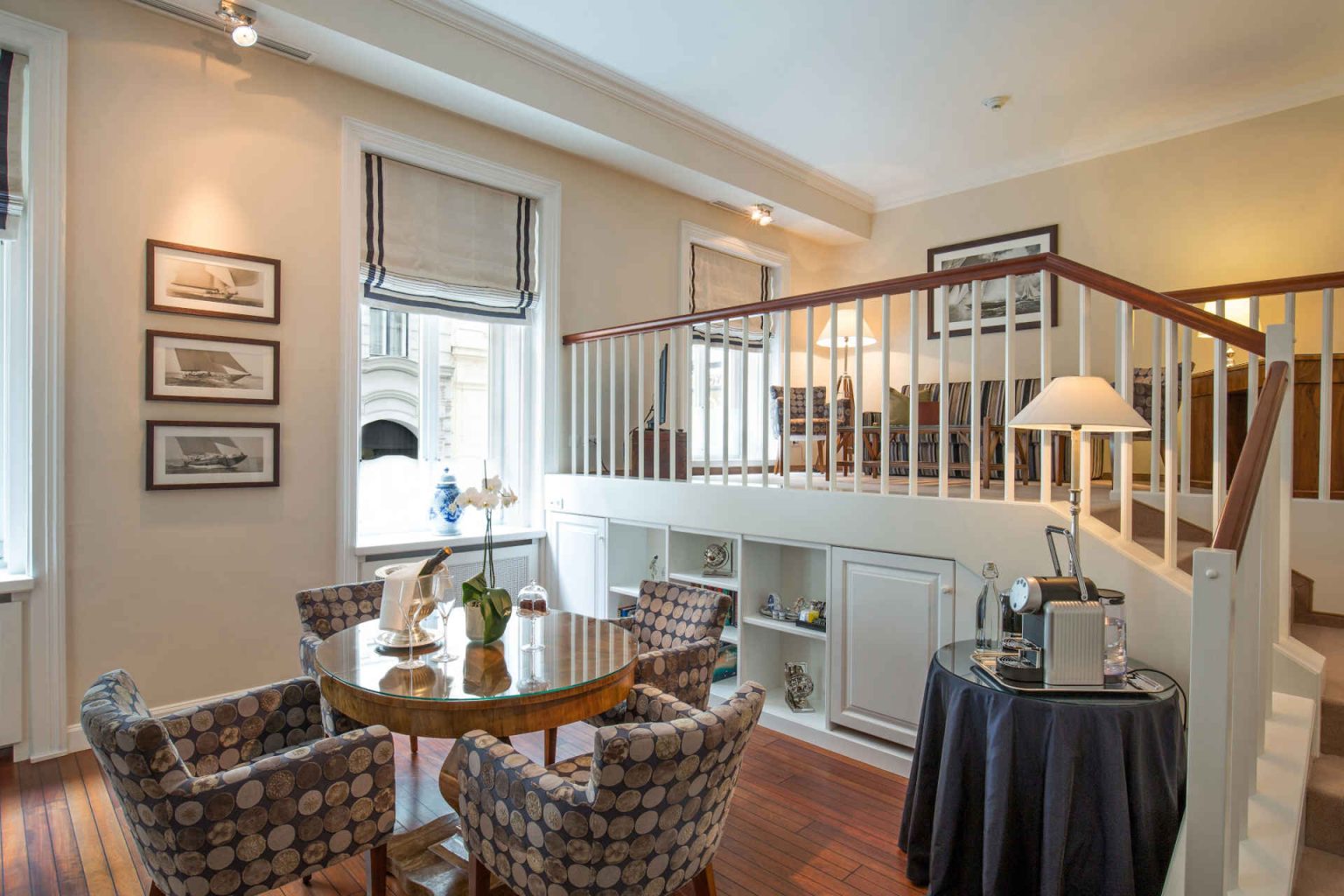 The living area in the Admiral Suite, photo provided