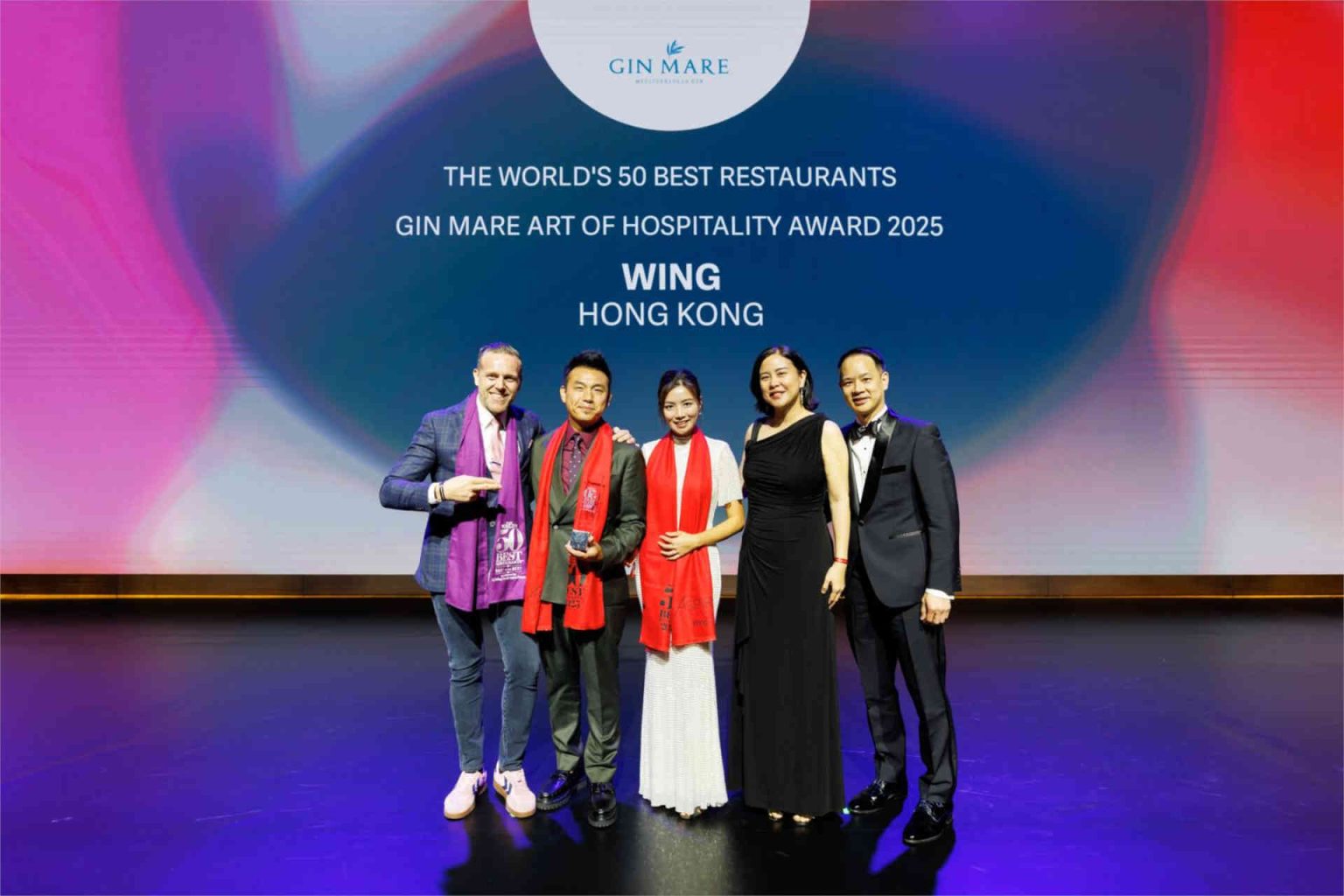 The Gin Mare Art of Hospitality Award goes to the Wing in Hong Kong © World's 50 Best Restaurants
