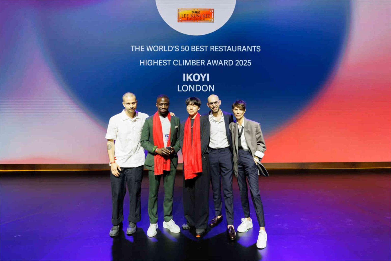The Highest Climber Award, sponsored by Lee Kum Kee, goes to Ikoyi in London © World's 50 Best Restaurants