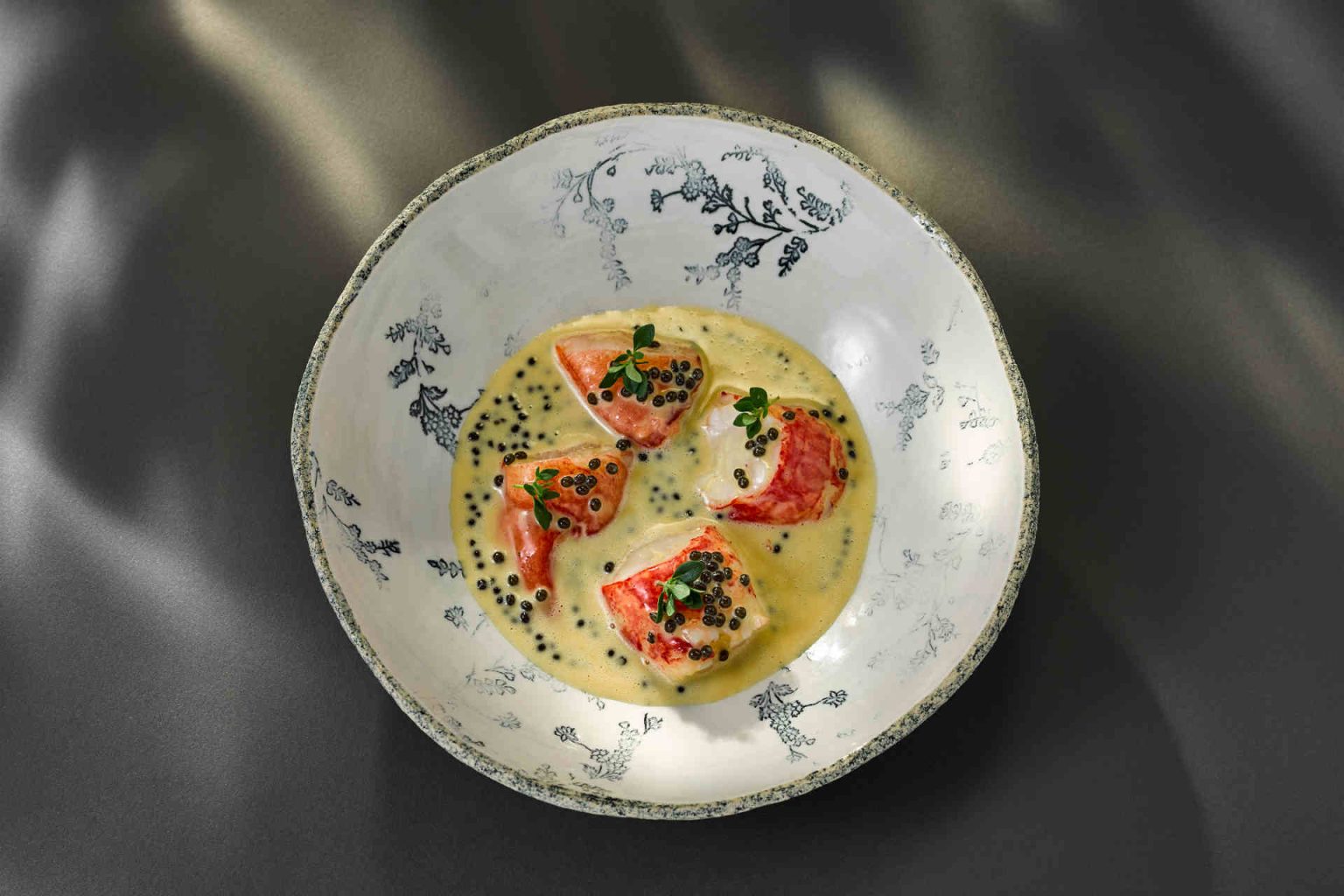 Lobster with caviar and beurre blanc, photo provided