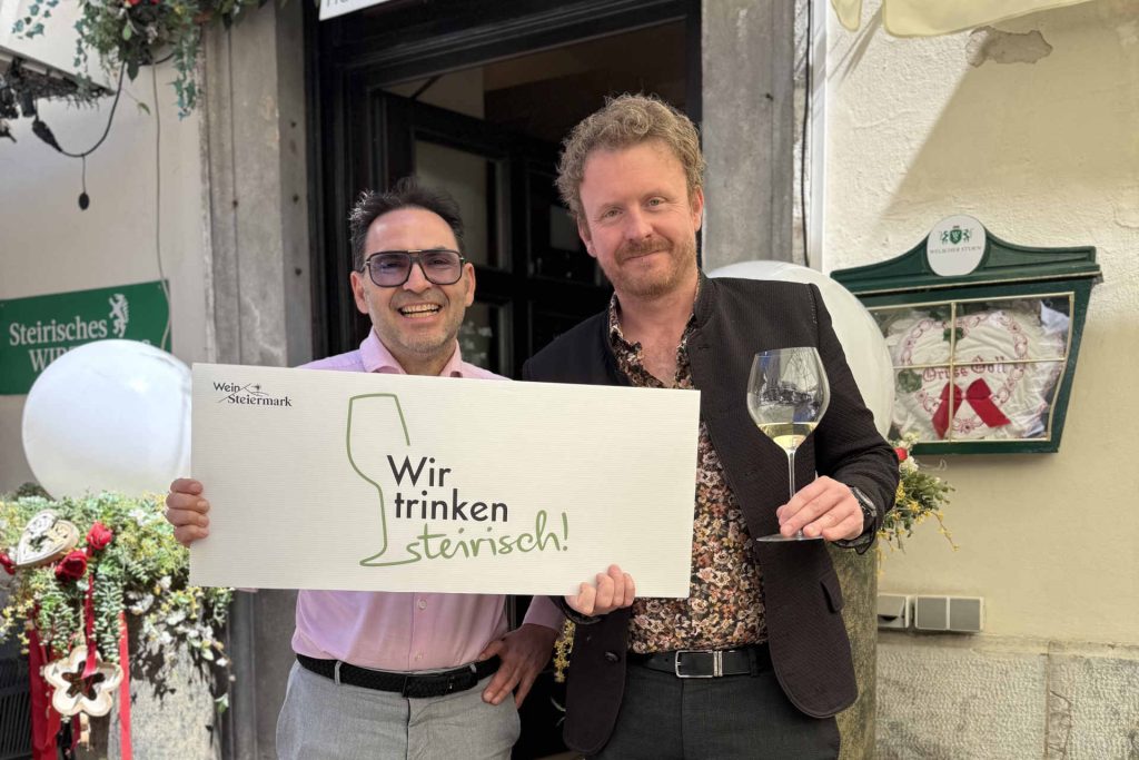 Stefan Potzinger (Chairman of Wein Steiermark) and Georg Leitner (Welscher Stub´n) © Genusspunkt